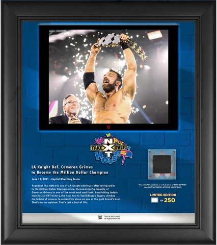 LA Knight World Wrestling Entertainment Framed 15" x 17" 2021 NXT Cover