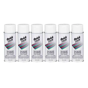 Rust-Oleum Quick Color Spray Paint 6 Cans - Flat White - Picture 1 of 1