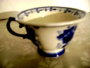 VTG GJEL PORCELAIN TEA CUP Cobalt and White color Glazed Autor Akimov - Picture 1 of 7
