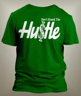 Mens Hip Hop Tee Shirt Don't Knock the Hustle Graphic Big Tall Sm Streetwear T - Image 1 of 4