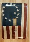 American Flag Light Switch Plate Cover - Metal - 14 Stars - Red White And Blue 