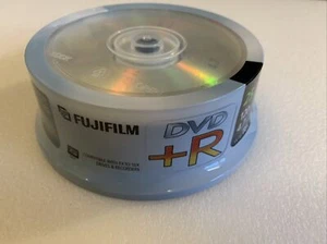 DVD+R Fujifilm Sealed Blank Discs 25 Pack 120 Mins 4.7 GB 1x-16x New Sealed - Foto 1 di 5
