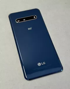 LG V60 ThinQ Replacement Back Battery Cover Housing Glass Camera Blue OEM - Picture 1 of 2