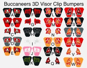 Buccaneers 3D Visor Clip Bumpers, FULL SIZE (Clips Not Included) - Picture 1 of 1