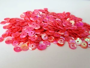 Pailletten Rot Koralle irisierend gewölbt 6 mm, 15g basteln, nähen Styropor LC14 - Bild 1 von 4