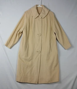Cappotto swing vintage anni 40 50 beige orientale 100% puro cashmere bottoni grandi - Foto 1 di 11