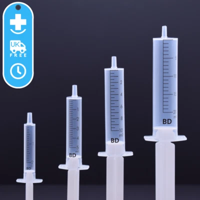 Sterile SYRINGE 2ml 5ml 10ml 20ml Luer Slip Medical UK CE Hypodermic BD Ink - Image 1 of 4