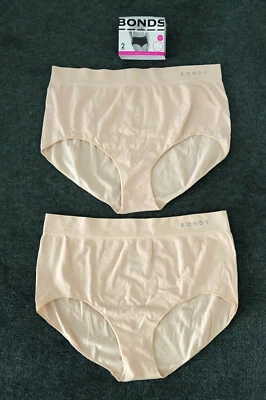2 x BONDS Body: Size: 16. Cotton Rich Comfort, Smooth NUDE, Full Coverage Briefs - image 1 of 4