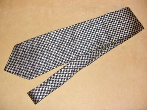 Vintage schwarz & silber Seidenkrawatte von Valerio Garati Handarbeit in Italien neu mit Etikett - Bild 1 von 3