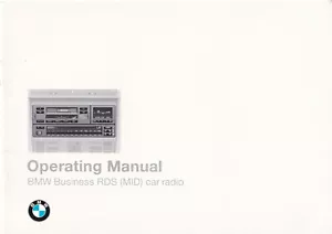 BMW BUSINESS RDS (MID) CAR RADIO OPERATING MANUAL. - Picture 1 of 12