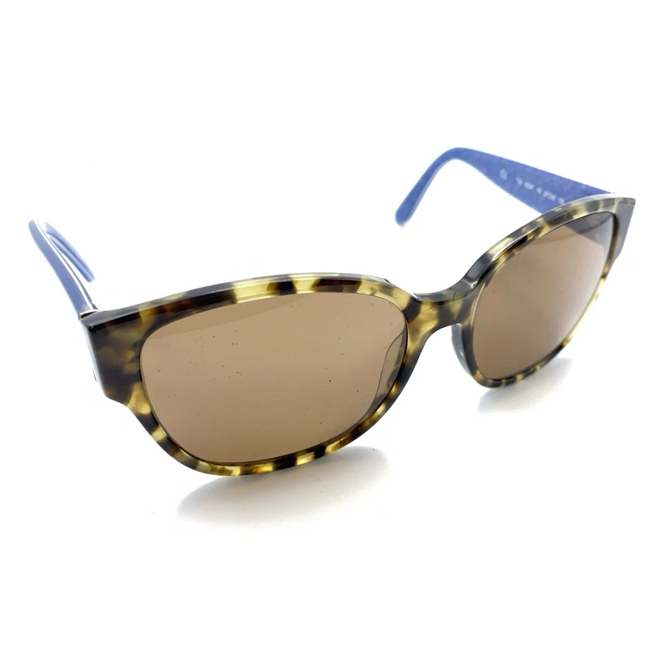 Gafas de sol Juicy Couture marrón azul tortuga rectangulares marcos 57-18 135 diseñador Foto 1 de 4