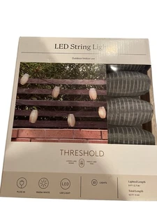 Threshold, LED String Lights, Outdoor/Indoor Plug in, 10 Ligts, Warm White, 10FT - Picture 1 of 2