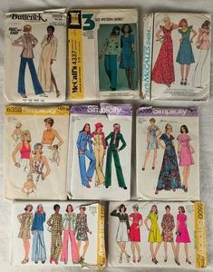 Vintage Sewing Pattern Lot Simplicity McCall's Butterick Size 10 Dress Pants Top - Picture 1 of 17