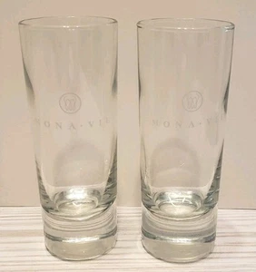 Mona Vie Heavy Bottom Clear Tall Shot Glasses - Picture 1 of 1