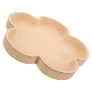 Flower Shaped Wooden Fruit Tray Flower Style Water Cup Storage Tray Rustic - Picture 1 of 10