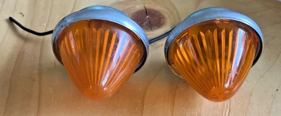 Vintage PM-110 SAE-PC-71 AMBER ORANGE Motorcycle Signal Marker LIGHTS NEW - Image 1 of 4
