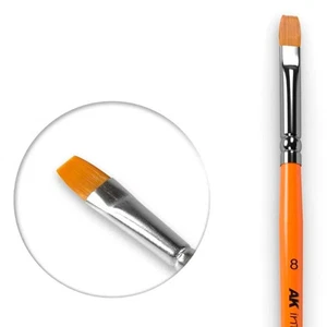 AK Interactive Flat Brush 8 Synthetic AK608 - Picture 1 of 1