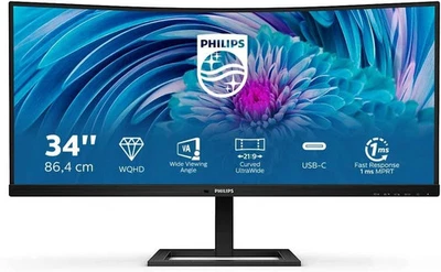MONITOR PHILIPS 346E2CUAE/00 UWQHD 100HZ VA 34C 1MS CURVED - Bild 1 von 4