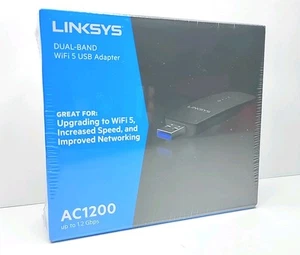 Linksys AC1200 Dual-Band Wireless WiFi 5 USB 3.0 Adapter Brand New Sealed - Picture 1 of 3