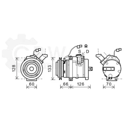 Compressore Climatizzatore Klimacompressore Per Mitsubishi Pajero IV Van Foto 1 de 2