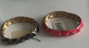 2 pulseras camilla con cuentas rosa/negro LCara New York - Imagen 1 de 5