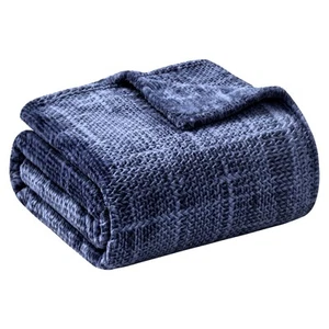Fleece Throw Blanket for Couch, Super Soft and Cozy 3D Jacquard Warm Blankets... - Picture 1 of 6