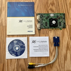 RARE! Matrox Parhelia AGP 4x 256 MB Dual DVI Graphics Card with Accessories - Picture 1 of 8