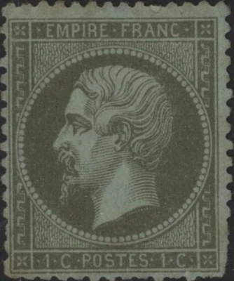 France Napoleon III 1c olive-green stamp SG 87 MNG - Image 1 of 2