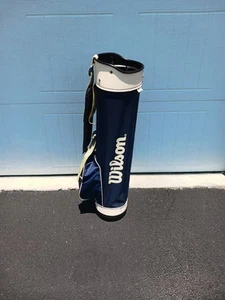 Vintage Wilson Blue Nylon Lightweight Sunday Carry Golf Bag Made In USA - Picture 1 of 17