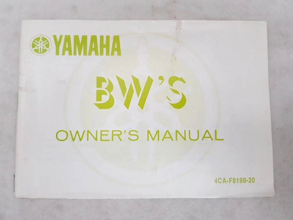 YAMAHA BW's Motorcycle Owners Manual FEB 1991 #4CAF8199-20 - Image 1 of 4