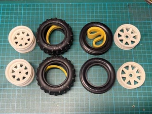 Vintage tamiya rc car 1/10th grasshopper II 2 58074 Wheels Tyres & Inserts 1988 - Picture 1 of 7