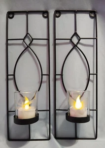 Tea Lite Wall Sconces Comes with Battery Powered Tea Lites - Picture 1 of 6