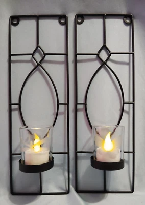 Tea Lite Wall Sconces Comes with Battery Powered Tea Lites - Image 1 of 4