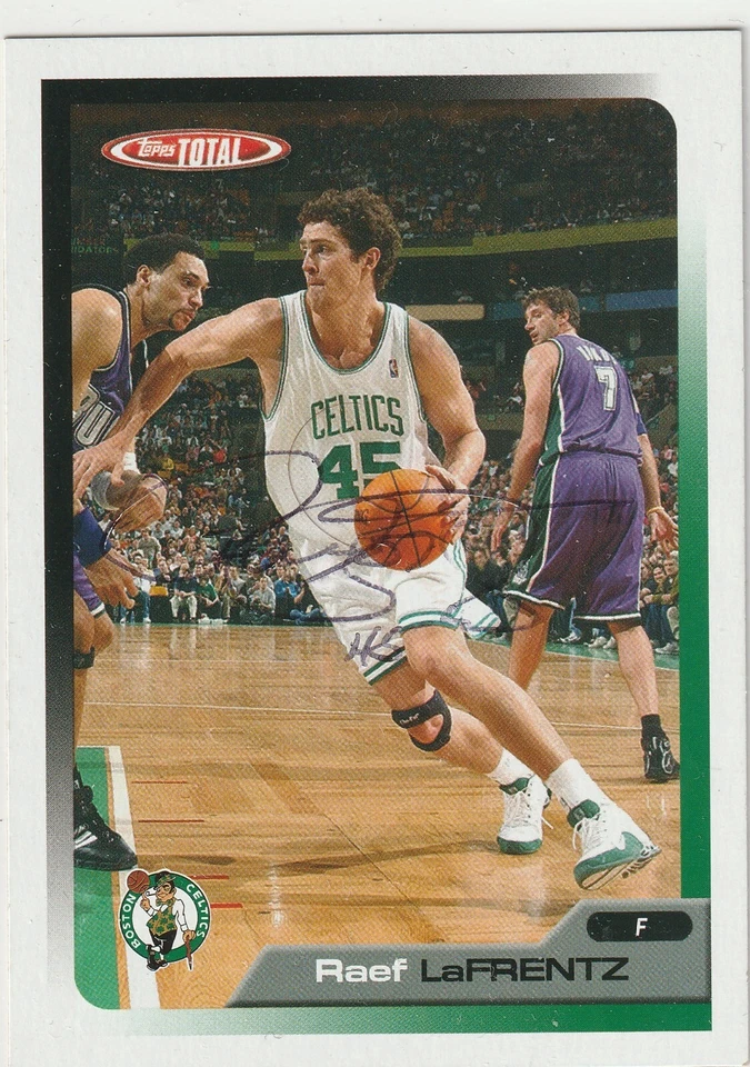 Tarjeta total firmada por Raef Lafrentz 2006-07 Topps Celtics autógrafo pepitas Foto 1 de 1