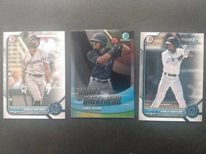 Kahlil Watson Rookie Card Lot. Miami Marlins - Picture 1 of 5