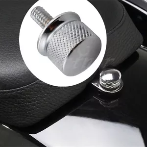 Chrome Billet Aluminum Knurled Seat Bolt For Harley Sportster Dyna Touring 96-15 - Picture 1 of 6