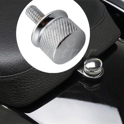 Chrome Billet Aluminum Knurled Seat Bolt For Harley Sportster Dyna Touring 96-15 - Image 1 of 4