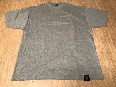 LAMBORGHINI AUTOMOBILI LAMBORGHINI MENS T SHIRT V NECK GRAY SIZE XL - Image 1 of 4