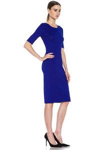 Diane von Furstenberg Blue 'Raquel' Viscose Jersey Midi Dress Sz S NWT - Picture 1 of 3