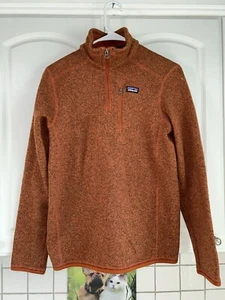 PATAGONIA BETTER SWEATER 1/4 ZIP FLEECE JACKET BOYS XXL 16-18 LONG SLEEVE ORANGE - Picture 1 of 4