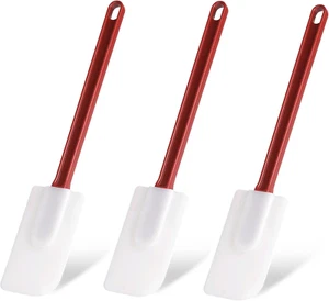 3 PCS Commercial Grade Silicone Spatulas Heat Resistant, 9.5-Inch Silicone Rubbe - Picture 1 of 12