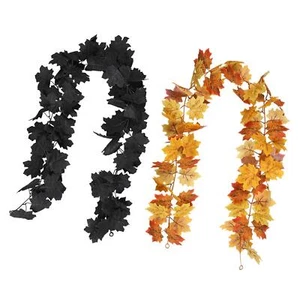 Artificial Maple Leaves Garland Hanging Leaves Vine for Christmas Autumn Decor - Picture 1 of 4