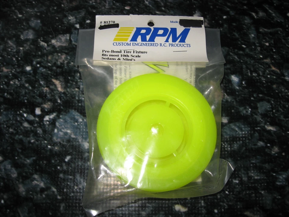 RC RPM 1:10 Sedan & Mini Pro Bond Tire Fixture Tool Plastic Yellow (1) 81270 - Image 1 of 1