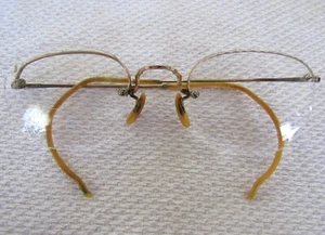 Montatura occhiali da sole vintage Benson mezzo filo bordo 1/10 12k GF oro riempito 200I - Foto 1 di 6