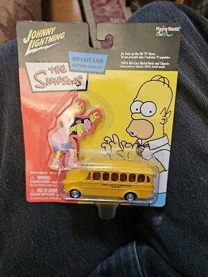 The Simpsons Toy Car Otto's Springfield Elementary School Bus Die Cast 2003 NEW - Image 1 of 2