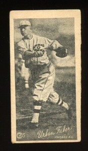 1923 W572 Strip Card Hand Cut Baseball Urban Red Faber VG