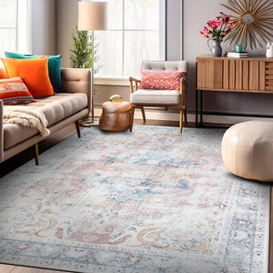 Rugshop Large Area Rugs Bohemian Transitional Machine Washable Rug Big Rug 10x14 - Picture 1 of 11