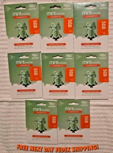 8 Mint Mobile Prepaid SIM Cards with 5GB of Data for 3 Months Total - Photo 1 sur 5