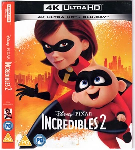 'Incredibles 2' - Region FREE 4K Blu-ray + UK Region B 1080p Blu-ray + Slipcase - Picture 1 of 4