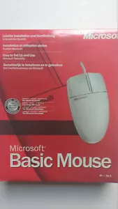 Microsoft Basic Mouse 1.0 PS/2 VINTAGE 2002 Wired Mouse New & Sealed - Picture 1 of 4